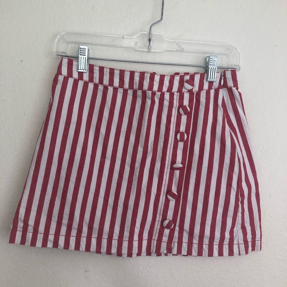 Forever 21 striped red and white skirt